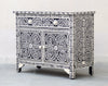 Bone Inlay Sideboard - Black Floral