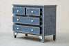 BONE INLAY 4 Chest of DRAWERS - NAVY BLUE FISHSCALE