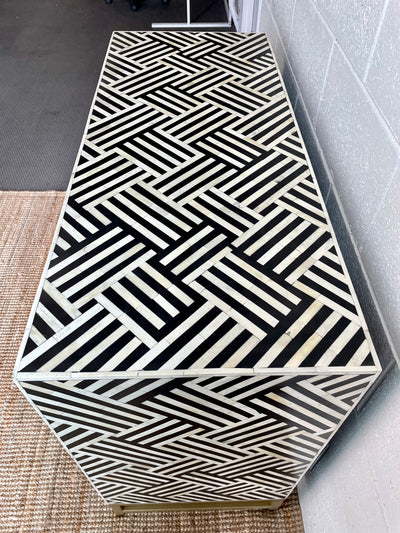 BONE INLAY 3 DRAWERS - BLACK OPTICAL