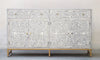 Bone Inlay Sideboard - Grey Scroll Vine