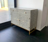 Bone Inlay Sideboard - Grey Scroll Vine