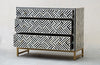 BONE INLAY 3 DRAWERS - BLACK OPTICAL