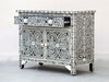 Bone Inlay Sideboard - Black Floral