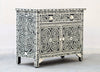 Bone Inlay Sideboard - Black Floral