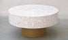 Mother Of Pearl Round Coffee Table - White Floral