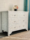 Mother Of Pearl 4 Chest of Drawers - Off White Floral