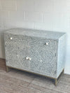 Bone Inlay Sideboard - Grey Scroll Vine