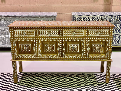 Teak Wood/Mother Of Pearl Sideboard