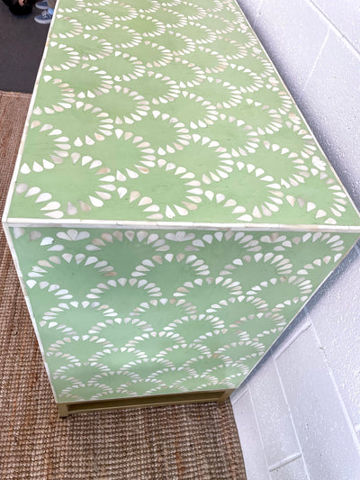 Bone Inlay Cabinet - Sage Green Shell