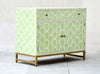 Bone Inlay Cabinet - Sage Green Shell