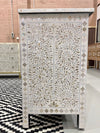 Mother Of Pearl Sideboard - Off white floral