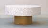 Mother Of Pearl Round Coffee Table - White Floral