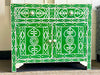 Bone Inlay Cabinet - Green Leaf