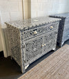 Bone Inlay Sideboard - Black Floral