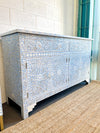 Mother Of Pearl Sideboard - Soft Blue Floral