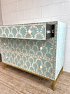 Bone Inlay Cabinet - Soft Blue Shell