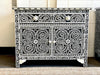 Bone Inlay Sideboard - Black Floral