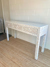 Mother of Pearl 3 Drawer Console -  White Floral