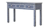 BONE INLAY 3 DRAWER CONSOLE - NAVY BLUE FISHSCALE