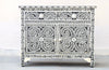 Bone Inlay Sideboard - Black Floral