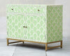 Bone Inlay Cabinet - Sage Green Shell