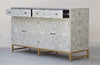 Bone Inlay Sideboard - Grey Scroll Vine