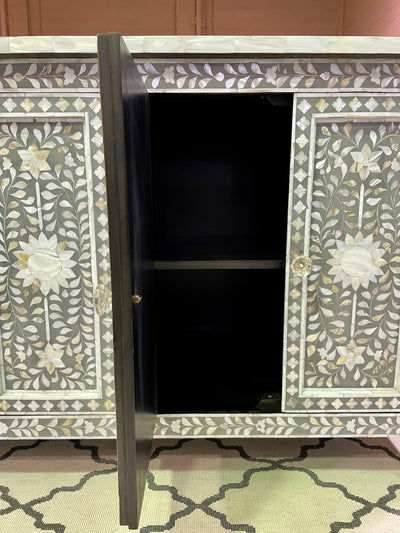 Mother Of Pearl Sideboard - Grey Floral