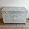 Bone Inlay Sideboard - Grey Scroll Vine