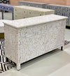 Mother Of Pearl Sideboard - Off white floral