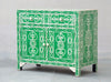 Bone Inlay Cabinet - Green Leaf