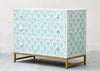 Bone Inlay Cabinet - Soft Blue Shell